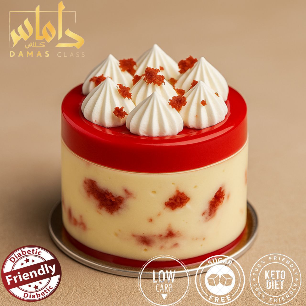 قطعة كيك ريد فيلفيت Red velvet cake piece1