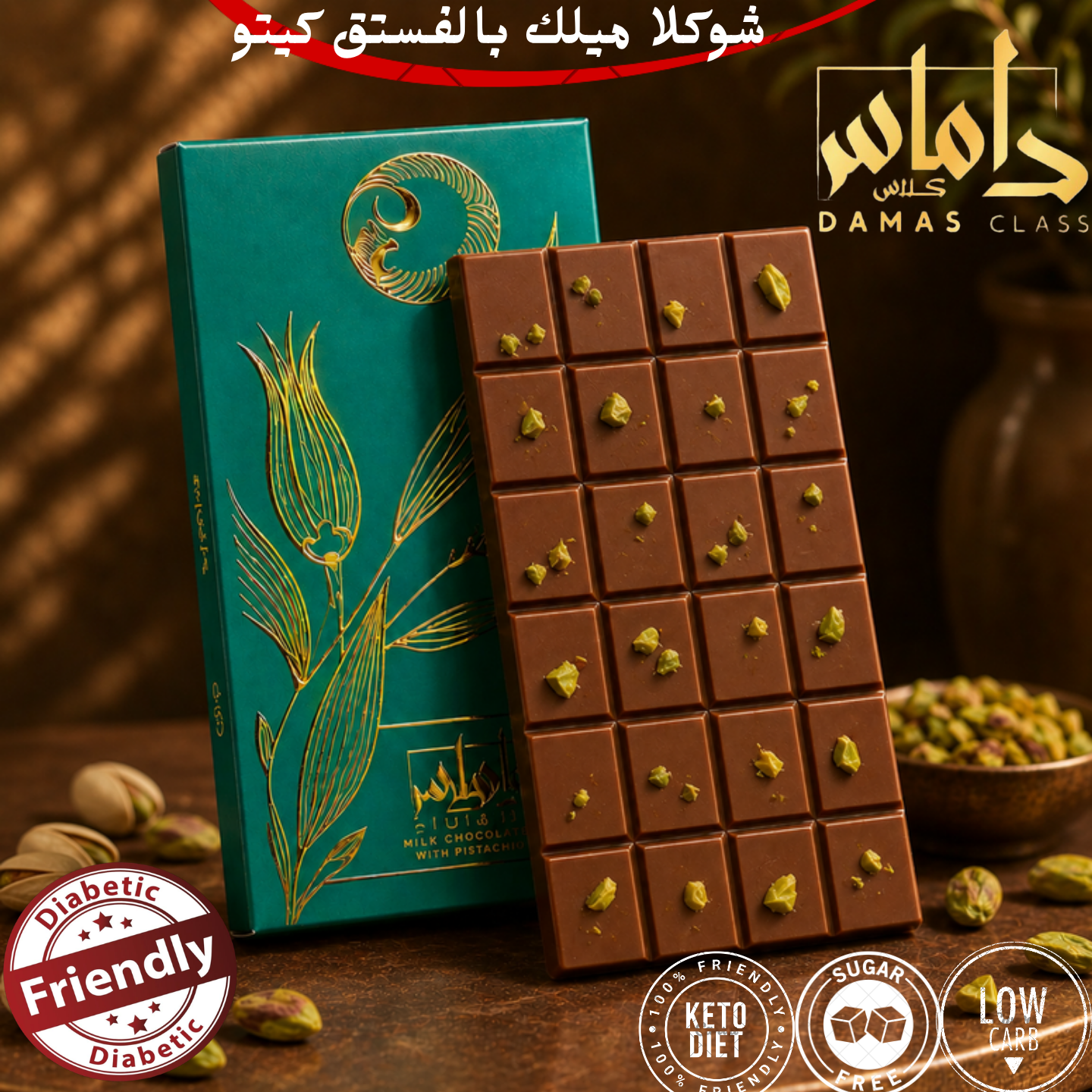 شوكولاتة ألواح بالفستق
Chocolate Bar Pistachio
